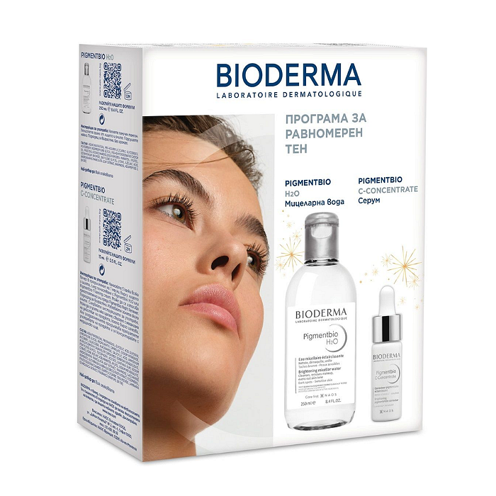 BIODERMA PIGMENTBIO ИЗСВЕТЛЯВАЩ КОНЦЕНТРАТ ПРОТИВ ПИГМЕНТНИ ПЕТНА 15МЛ + PIGMENTBIO H2O МИЦЕЛАРНА ВОДА 250МЛ ПРОМО