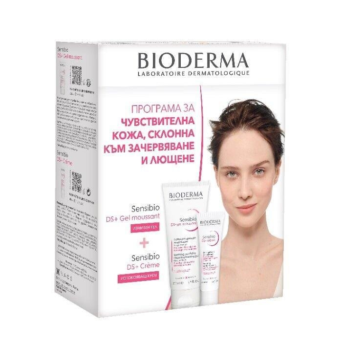 BIODERMA SENSIBIO DS+ КРЕМ 40МЛ + SENSIBIO DS+ ПОЧИСТВАЩ ГЕЛ 200МЛ ПРОМО