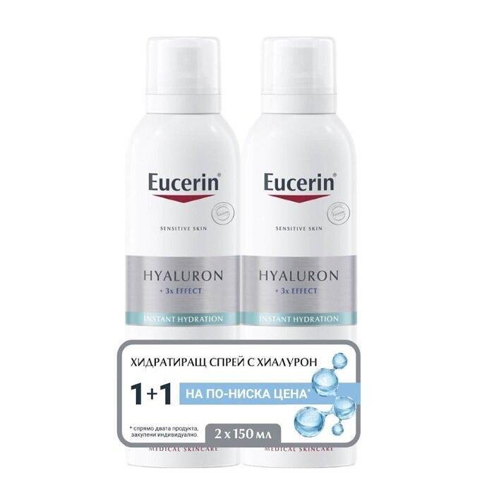 EUCERIN HYALURON 3x EFFECT ХИДРАТИРАЩ СПРЕЙ С ХИАЛУРОНОВА КИСЕЛИНА 150МЛ 1+1 ПРОМО