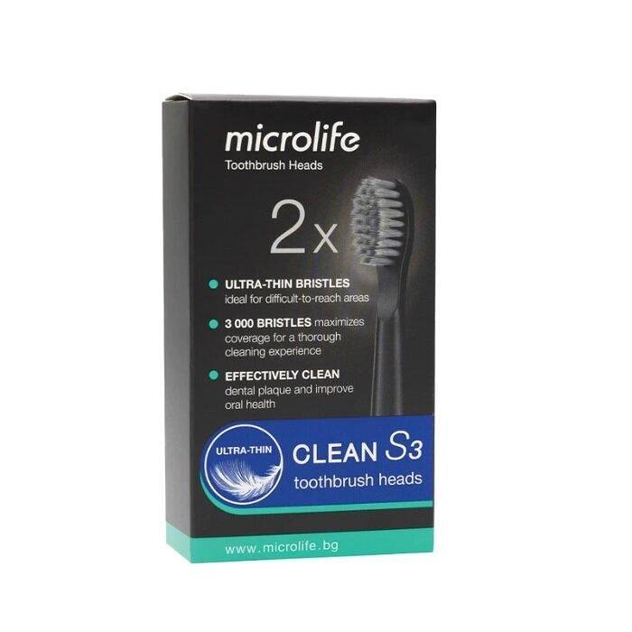 MICROLIFE S3 ГЛАВИ ЗА ЕЛЕКТРИЧЕСКА ЗВУКОВА ЧЕТКА Х 2 БР.