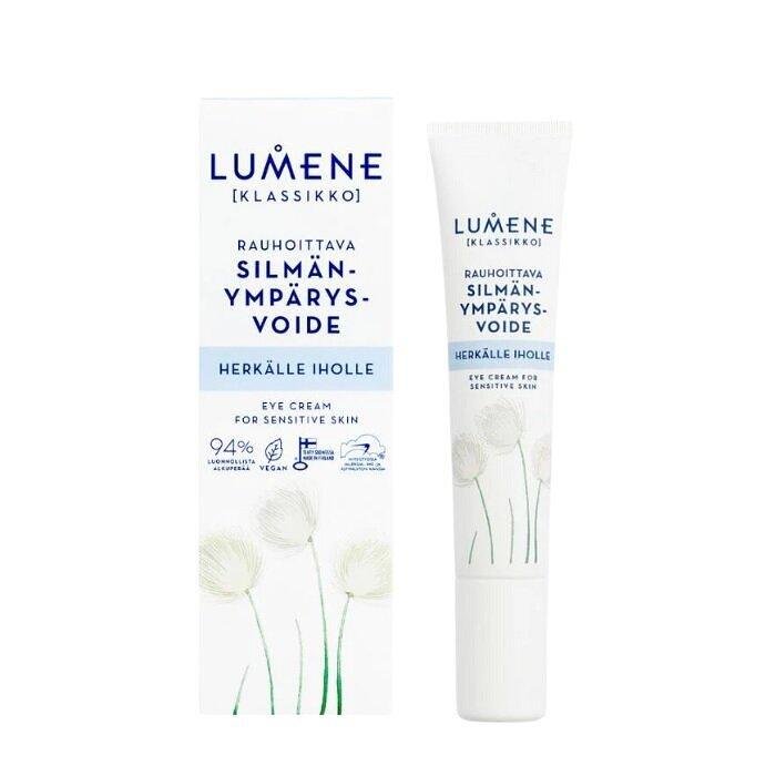 LUMENE KLASSIKKO УСПОКОЯВАЩ ОКОЛООЧЕН КРЕМ ЗА ЧУВСТВИТЕЛНА КОЖА 15 МЛ