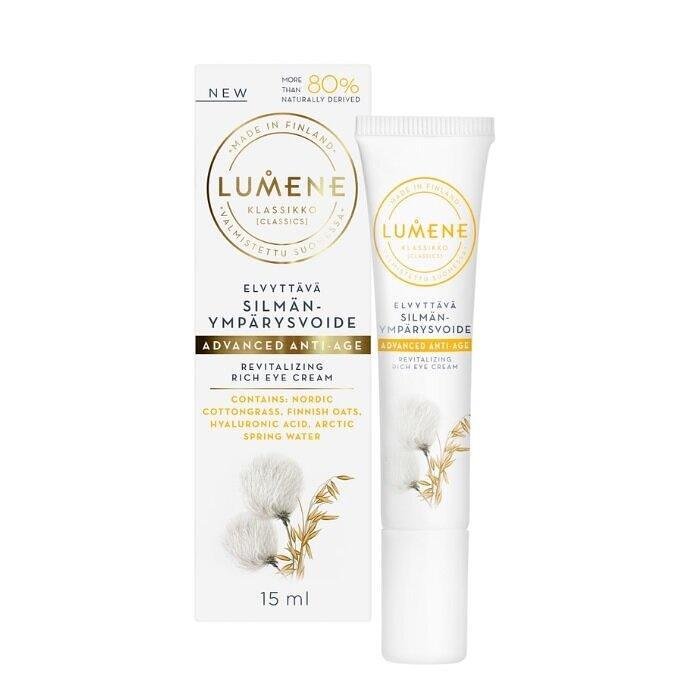 LUMENE KLASSIKKO ADVANCED ANTI-AGE РЕВИТАЛИЗИРАЩ БОГАТ ОКОЛООЧЕН КРЕМ ЗА СУХА КОЖА 15 МЛ