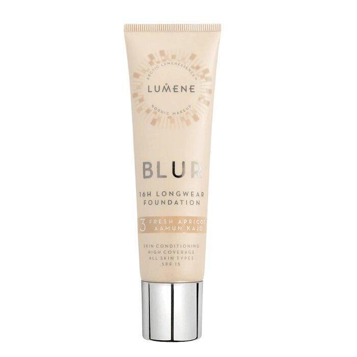 LUMENE VEGAN BLUR SPF15 ДЪЛГОТРАЕН ФОН ДЬО ТЕН 30МЛ №3 (FRESH APRICOT)