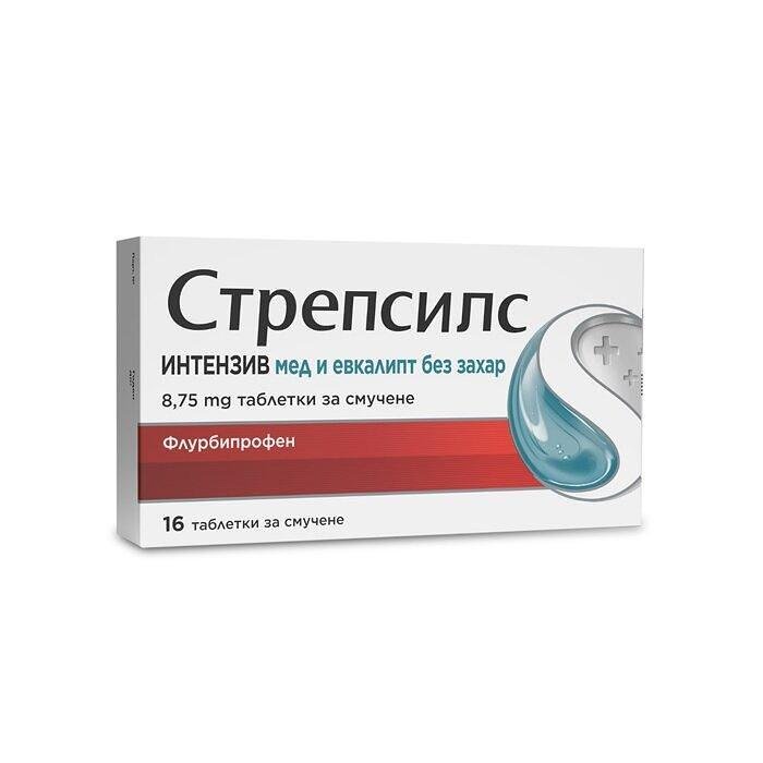СТРЕПСИЛС ИНТЕНЗИВ МЕД И ЕВКАЛИПТ БЕЗ ЗАХАР ТАБЛ. Х 16