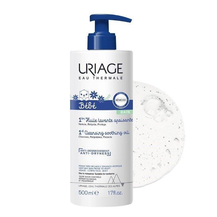 URIAGE BABY 1st HUILE LAVANTE УСПОКОЯВАЩО ПОЧИСТВАЩО ДУШ-ОЛИО ЗА БЕБЕТА И ДЕЦА ЗА СУХА И АТОПИЧНА КОЖА 500 МЛ