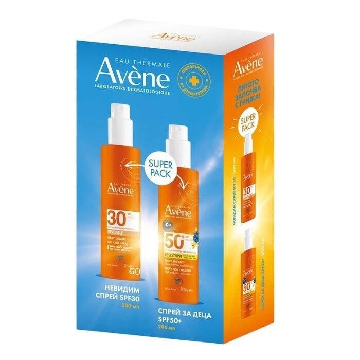 AVENE SUN SPF30 СПРЕЙ ЗА ВЪЗРАСТНИ 200МЛ + СПРЕЙ ЗА ДЕЦА SPF50+ 200МЛ ПРОМО