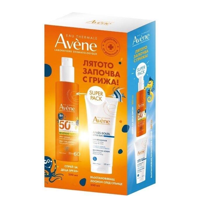 AVENE SUN SPF50+ СПРЕЙ ЗА ДЕЦА 200МЛ + ЛОСИОН СЛЕД СЛЪНЦЕ 200МЛ ПРОМО