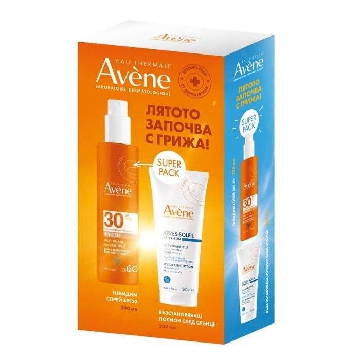 AVENE SUN SPF30 СПРЕЙ ЗА ВЪЗРАСТНИ 200МЛ + ЛОСИОН СЛЕД СЛЪНЦЕ 200МЛ ПРОМО
