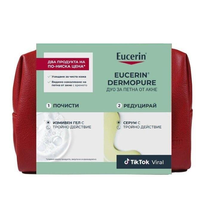 EUCERIN DERMOPURE TRIPLE EFFECT ПОЧИСТВАЩ ГЕЛ 150 МЛ + СЕРУМ ЗА МАЗНА И АКНЕИЧНА КОЖА 40 МЛ ПРОМО