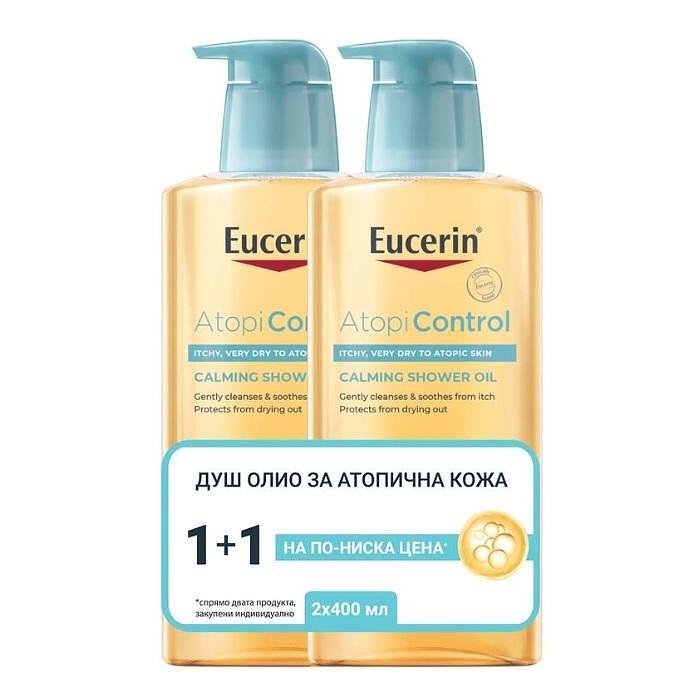 EUCERIN ATOPICONTROL ДУШ-ОЛИО ЗА СУХА И АТОПИЧНА КОЖА 400 МЛ 1+1 ПРОМО