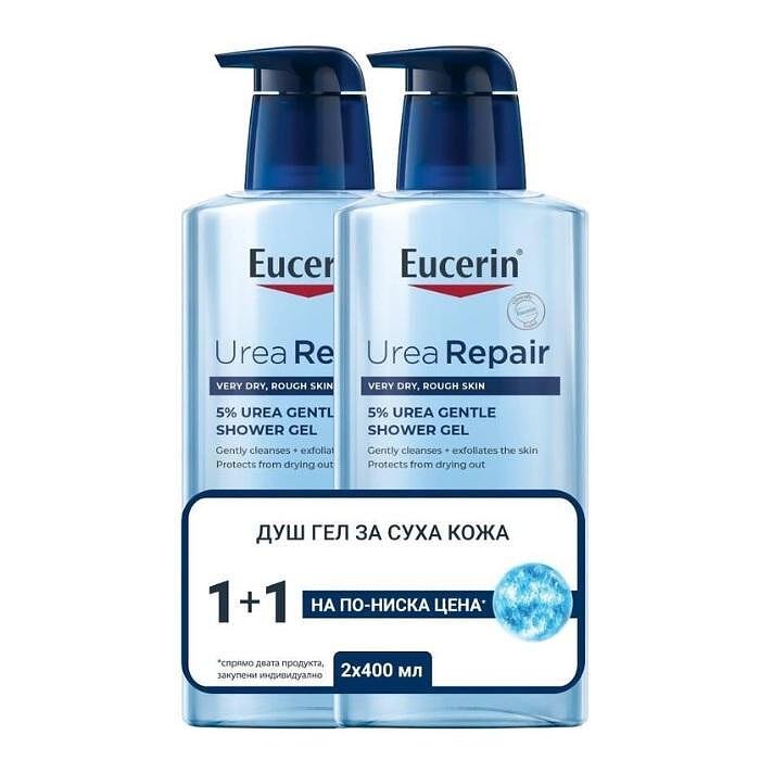 EUCERIN UREAREPAIR ДУШ-ГЕЛ ЗА СУХА КОЖА 400 МЛ 1+1 ПРОМО