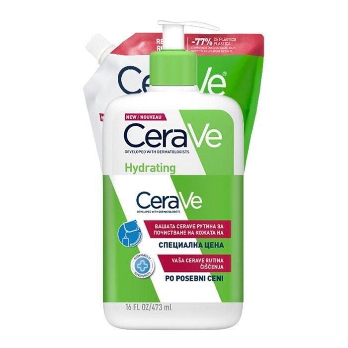 CERAVE ИЗМИВАЩ КРЕМ ХИДРАТИРАЩ ЗА ЛИЦЕ И ТЯЛО 473МЛ+ ПЪЛНИТЕЛ 473МЛ ПРОМО