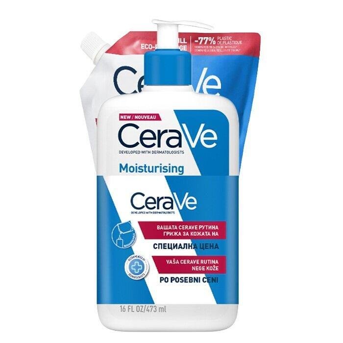 CERAVE ЛОСИОН ХИДРАТИРАЩ ЗА ЛИЦЕ И ТЯЛО 473МЛ + ПЪЛНИТЕЛ 473МЛ ПРОМО