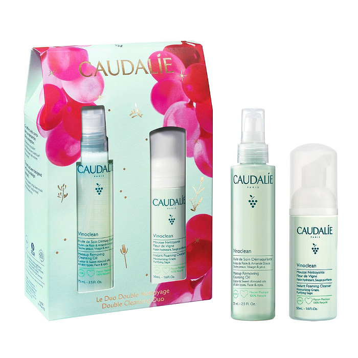 CAUDALIE VINOCLEAN ПОЧИСТВАЩА ПЯНА 50МЛ + ДЕГРИМИРАЩО ОЛИО 75МЛ ПРОМО