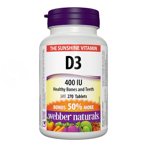 ВИТАМИН D3 400 IU ТАБЛ. X 270 Webber Naturals