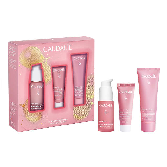 CAUDALIE VINOHYDRA СЕРУМ 30МЛ + VINOHYDRA МАСКА 15МЛ + ROSE DE VIGNE ДУШ-ГЕЛ 50МЛ ПРОМО!