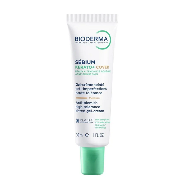 BIODERMA SEBIUM KERATO+ COVER ТОНИРАН ГЕЛ-КРЕМ ПРОТИВ АКНЕ И НЕСЪВЪРШЕНСТВА 30 МЛ