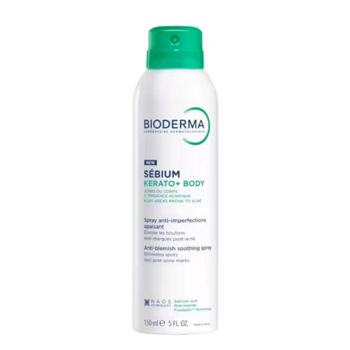 BIODERMA SEBIUM KERATO+ BODY СПРЕЙ ЗА ТРЕТИРАНЕ НА АКНЕ ПО ТЯЛОТО 150 МЛ
