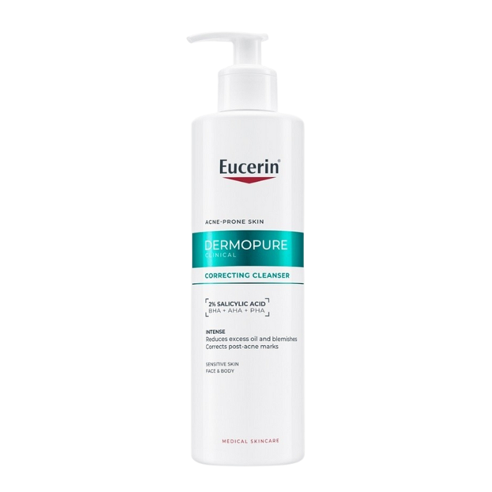 EUCERIN DERMOPURE CLINICAL КОРИГИРАЩ ИЗМИВАЩ ГЕЛ ЗА ЛИЦЕ 400 МЛ