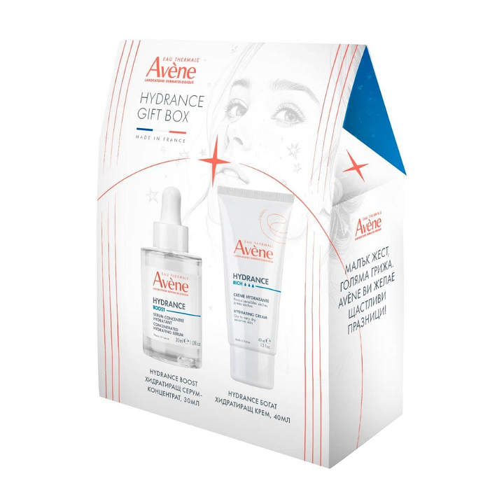 AVENE HYDRANCE BOOST СЕРУМ 30 МЛ + БОГАТ ХИДРАТИРАЩ КРЕМ 40 МЛ ПРОМО