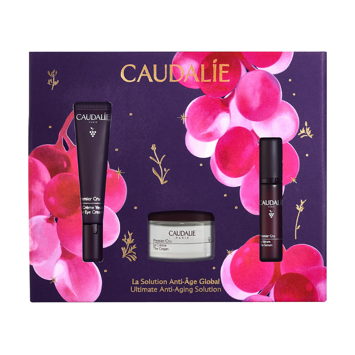 CAUDALIE PREMIER CRU ГЛОБАЛЕН АНТИ-ЕЙДЖ КРЕМ 15МЛ + АНТИ-ЕЙДЖ СЕРУМ 10МЛ + ОКОЛООЧЕН ПРОТИВОСТАРЕЕЩ КРЕМ 15МЛ ПРОМО