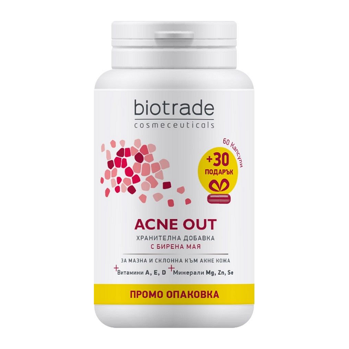 BIOTRADE ACNE OUT ХРАНИТЕЛНА ДОБАВКА Х 60+30 КАПСУЛИ