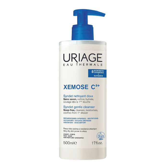 URIAGE XEMOSE C8+ SYNDET НЕЖЕН ПОЧИСТВАЩ ГЕЛ ЗА ЛИЦЕ И ТЯЛО СЪС СЕРАМИДИ 500 МЛ