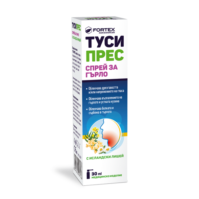 ТУСИПРЕС СПРЕЙ ЗА ГЪРЛО 30 МЛ