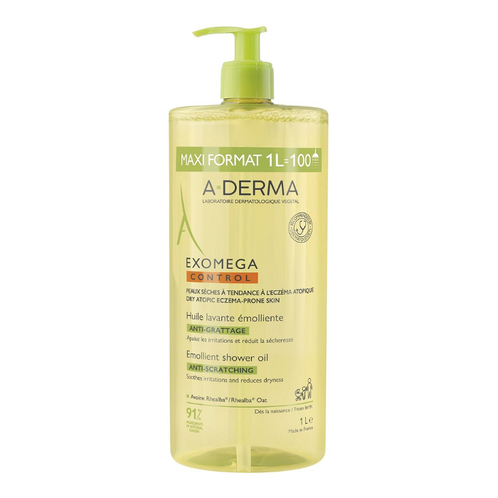 A-DERMA EXOMEGA CONTROL ЕМОЛИЕНТНО ДУШ ОЛИО 1Л