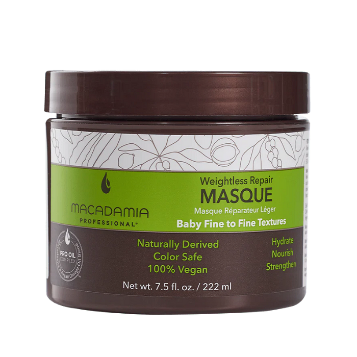 MACADAMIA PROFESSIONAL WEIGHTLESS REPAIR ВЪЗСТАНОВЯВАЩА МАСКА ЗА КОСА 222 МЛ