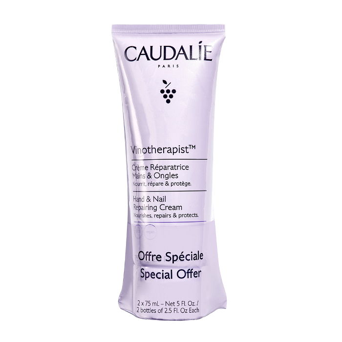 CAUDALIE VINOTHERAPIST ОВЛАЖНЯВАЩ И ВЪЗСТАНОВЯВАЩ КРЕМ ЗА РЪЦЕ И НОКТИ 2 Х 75 МЛ ПРОМО