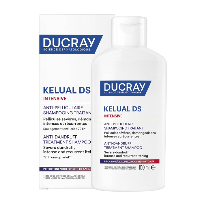 DUCRAY KELUAL DS INTENSIVE ШАМПОАН ПРОТИВ ТЕЖЪК ПЪРХОТ 100 МЛ
