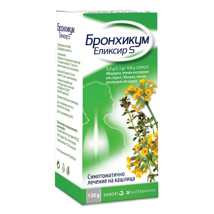 БРОНХИКУМ ЕЛИКСИР S СИРОП 130 ГР Х 100 МЛ