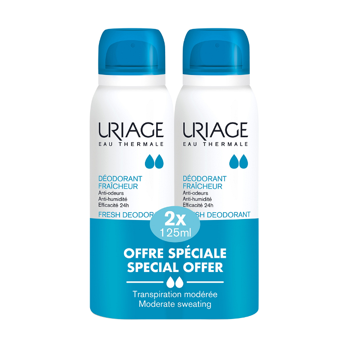 URIAGE DEODORANT FRAICHEUR ДЕЗОДОРАНТ-СПРЕЙ 2 X 125 МЛ ПРОМО