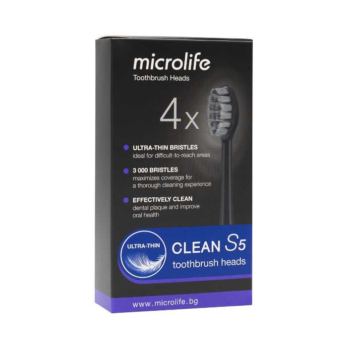 MICROLIFE S5 ГЛАВИ ЗА ЗВУКОВА ЧЕТКА ULTRA-THIN Х 4