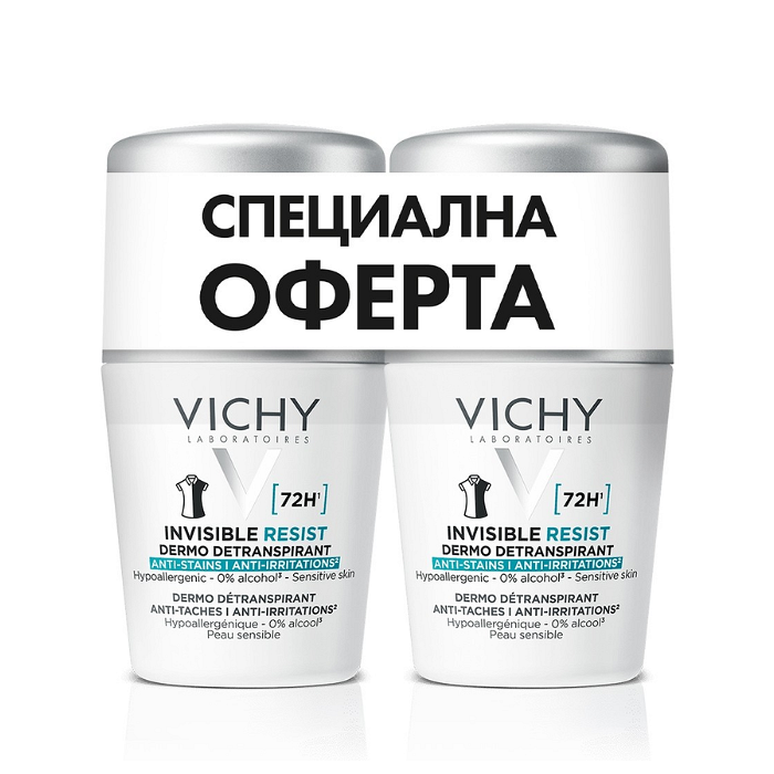 VICHY ДЕЗОДОРАНТ РОЛ-ОН ПРОТИВ ПЕТНА И РАЗДРАЗНЕНИЯ 2 Х 50МЛ ПРОМО