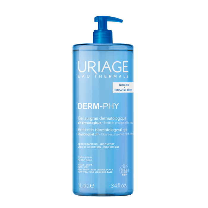 URIAGE DERM-PHY ПОЧИСТВАЩ ДУШ ГЕЛ 1 Л