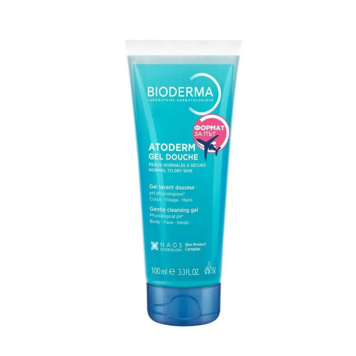 BIODERMA ATODERM ПОЧИСТВАЩ ДУШ ГЕЛ ЗА СУХА КОЖА 100 МЛ (ФОРМАТ ЗА ПЪТ)